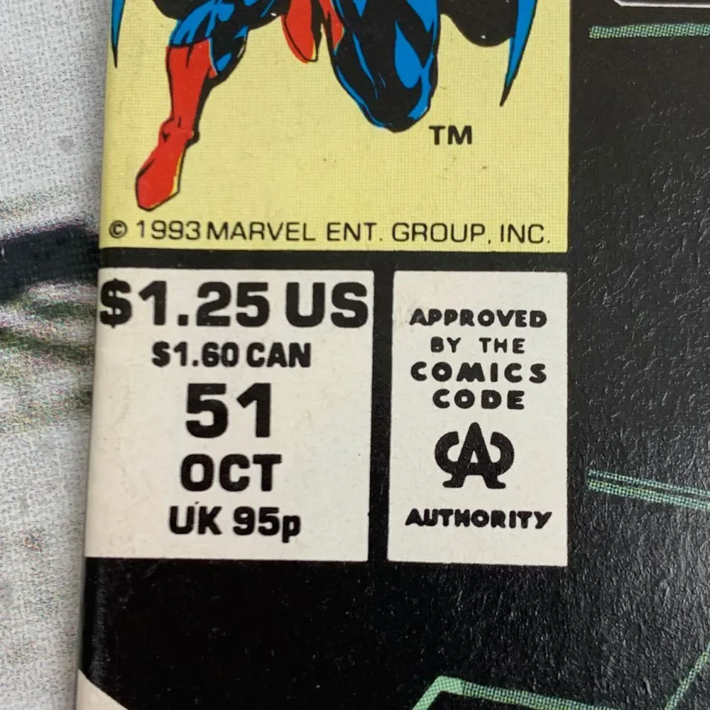 Marvel Comics Quasar #51 Direct Edition Comic‎ Book October 1993 Superhero